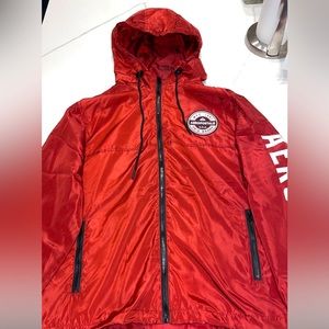 Aeropostale Red Fleece Zip Up Jacket